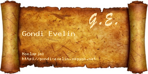 Gondi Evelin névjegykártya
